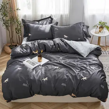 Pure colored pony Bedding Set High gloss Bed Set Washed silk Bed Sheet Queen King Size Duvet Cover Set Bed Linen
Pure colored pony Bedding Set High gloss Bed Set Washed silk Bed Sheet Queen King Size Duvet Cover Set Bed Linen