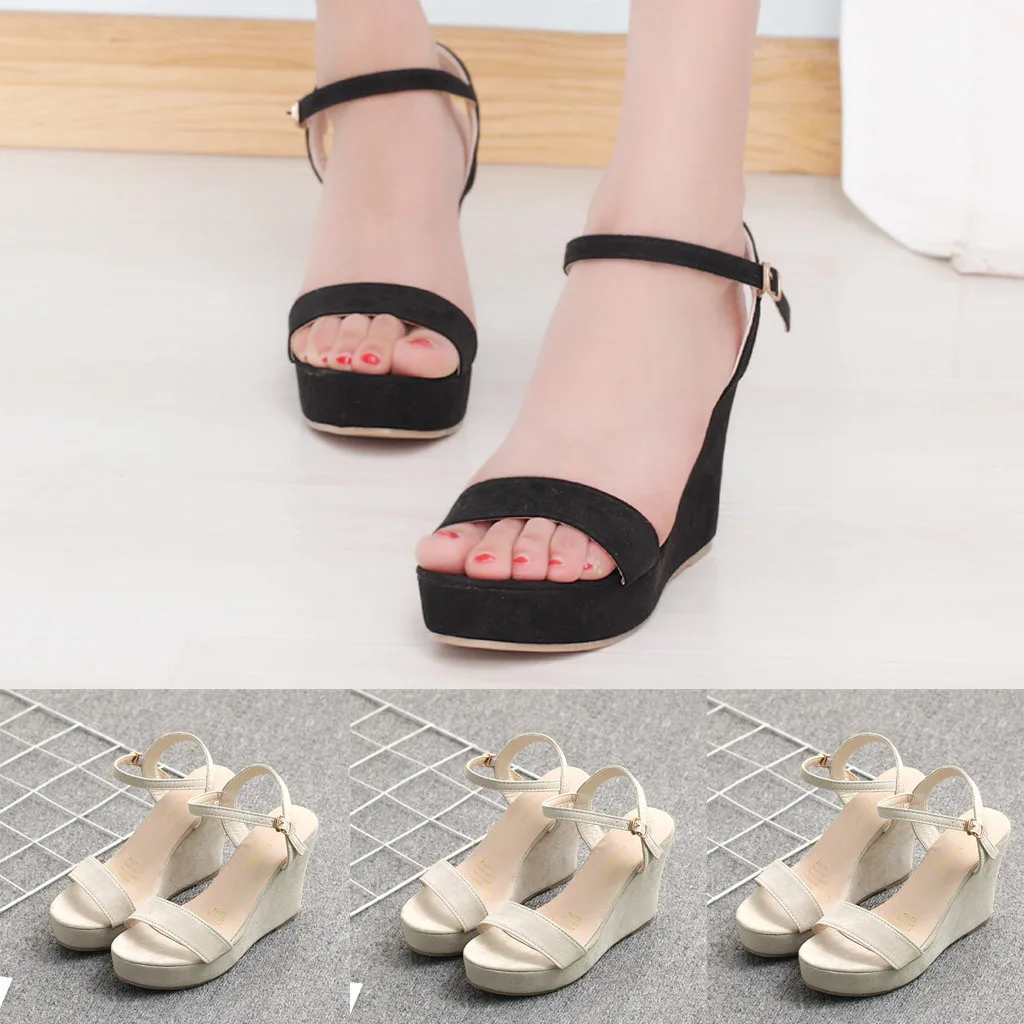 wedge sandals womens shoes 2019 new Versatile Flat Open Toe Wedge With Metal Buckle Sandals zapatos de mujer dropshipping
wedge sandals womens shoes 2019 new Versatile Flat Open Toe Wedge With Metal Buckle Sandals zapatos de mujer dropshipping