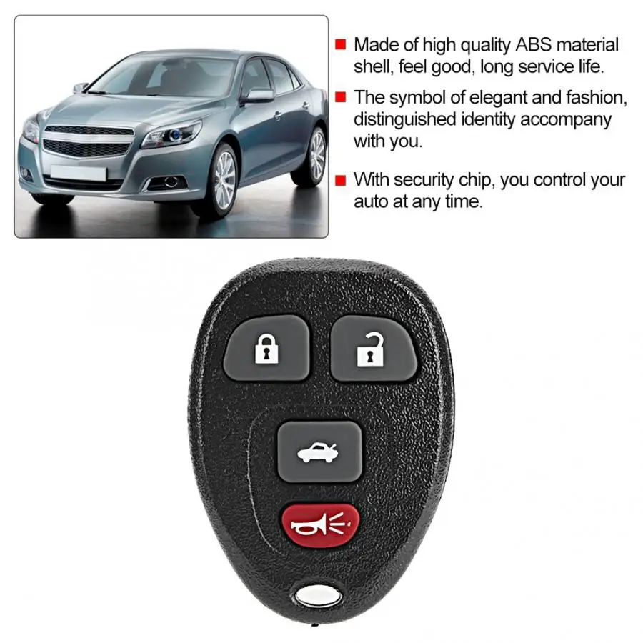 Car Keyless Wireless Remote Control Key 315MHz J12 Fit for Chevrolet Malibu KOBGT04A 4 Button Black Car Electronics Accessories
Car Keyless Wireless Remote Control Key 315MHz J12 Fit for Chevrolet Malibu KOBGT04A 4 Button Black Car Electronics Accessories