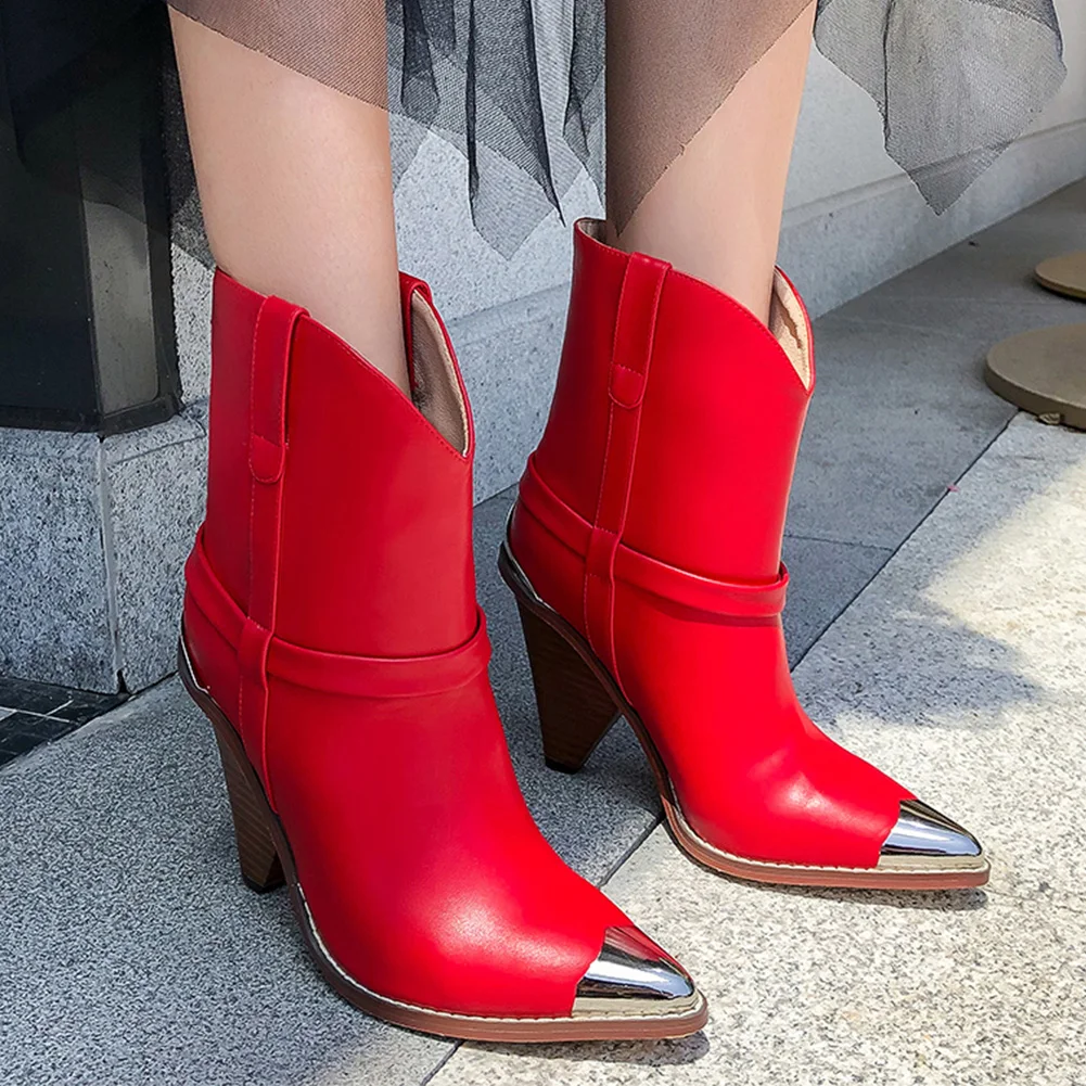 Lapolaka Brand Designer Ankle Boots Genuine Cow Leather Boots Shoes Pointed Toe High Heels Western Boots Woman Shoes Big Size 44
Lapolaka Brand Designer Ankle Boots Genuine Cow Leather Boots Shoes Pointed Toe High Heels Western Boots Woman Shoes Big Size 44