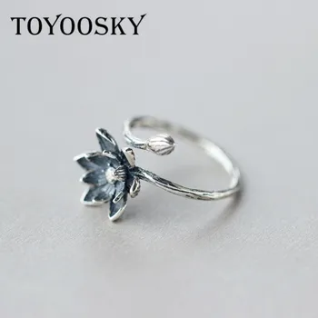 2019 NEW Lotus Flower 925 Thai Silver Open Rings For Women Retro Style Lady Prevent Allergy Sterling-silver-jewelry
2019 NEW Lotus Flower 925 Thai Silver Open Rings For Women Retro Style Lady Prevent Allergy Sterling-silver-jewelry