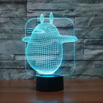 3286 New Cartoon Cute Totoro 3D Atmosphere lamp 7 Color Changing Visual illusion LED Decor Lamp
3286 New Cartoon Cute Totoro 3D Atmosphere lamp 7 Color Changing Visual illusion LED Decor Lamp