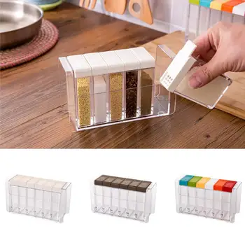 6 in 1 Transparent Spice Jar Seasoning Condiment Storage Container Kitchen Tool
6 in 1 Transparent Spice Jar Seasoning Condiment Storage Container Kitchen Tool