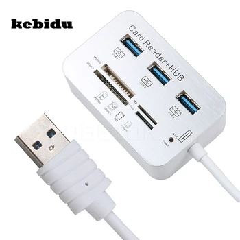 kebidu New 5Gbps USB 3.0 Splitter 3 Ports with Card Reader with MS/SD/M2/TF COMBO High Speed Mini USB Hub For PC Laptop Computer
kebidu New 5Gbps USB 3.0 Splitter 3 Ports with Card Reader with MS/SD/M2/TF COMBO High Speed Mini USB Hub For PC Laptop Computer