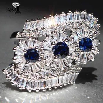 YaYI Jewelry Princess Cut 8.7 CT Blue Zircon Silver Color Engagement Rings wedding Heart Rings Girls Party Rings Gifts 827
YaYI Jewelry Princess Cut 8.7 CT Blue Zircon Silver Color Engagement Rings wedding Heart Rings Girls Party Rings Gifts 827
