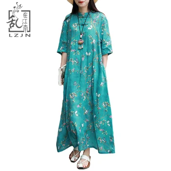 LZJN Butterfly Floral Print Summer Dress Women 2019 Trending Long Tunic Beach Dress Half Sleeve A-line Casual Robe Femme Pockets
LZJN Butterfly Floral Print Summer Dress Women 2019 Trending Long Tunic Beach Dress Half Sleeve A-line Casual Robe Femme Pockets