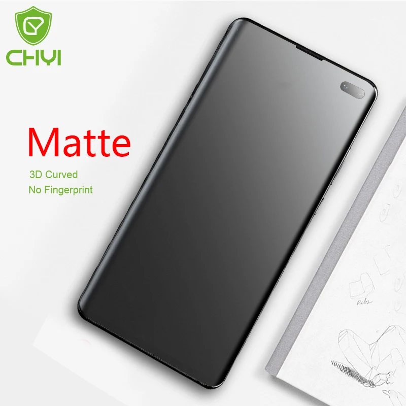 CHYI Matte Film For Samsung Galaxy S10 S9 S8 plus 3D Curved Screen Protector New No Fingerprint Frosted Hydrogel Film Not Glass
CHYI Matte Film For Samsung Galaxy S10 S9 S8 plus 3D Curved Screen Protector New No Fingerprint Frosted Hydrogel Film Not Glass
