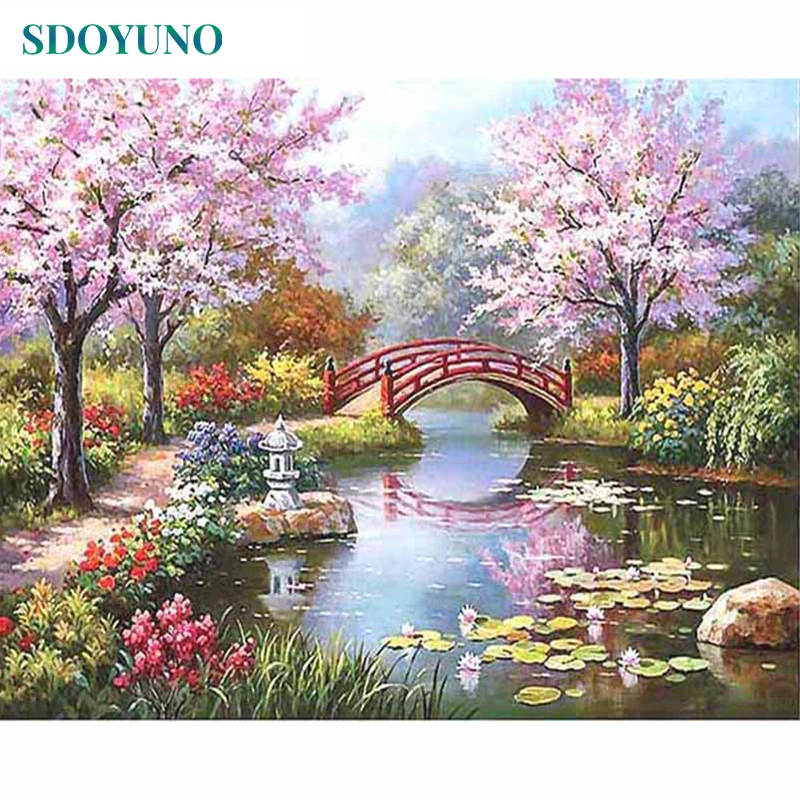 SDOYUNO Frame DIY Painting By Numbers Kits Cherry blossoms Landscape Coloring By Numbers Wall Art Picture For Living Room Wall
SDOYUNO Frame DIY Painting By Numbers Kits Cherry blossoms Landscape Coloring By Numbers Wall Art Picture For Living Room Wall