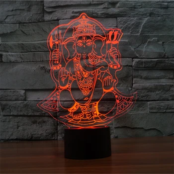 USB Lighting Charged Night Light God of Wisdom Ganesha 3D Lamp LED Desk Lamp 7 Colors Changing Light Lifelike for Home Decor
USB Lighting Charged Night Light God of Wisdom Ganesha 3D Lamp LED Desk Lamp 7 Colors Changing Light Lifelike for Home Decor