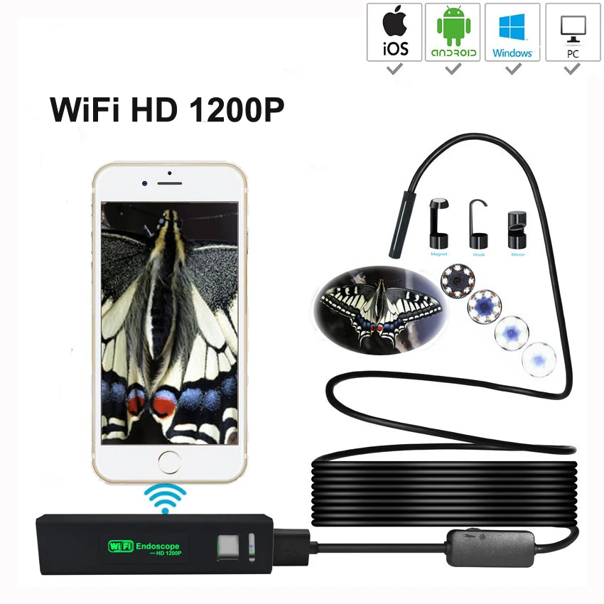 IOS Wifi Endoscope Camera 8mm Lens 8 LED Hard Cable Wireless Waterproof IP68 Snake Android Endoscope Inspection Borescope Camera
IOS Wifi Endoscope Camera 8mm Lens 8 LED Hard Cable Wireless Waterproof IP68 Snake Android Endoscope Inspection Borescope Camera