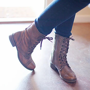women ankle boots lace up leather boots autumn winter round head boots ladies shoes botas feminina AF416
women ankle boots lace up leather boots autumn winter round head boots ladies shoes botas feminina AF416