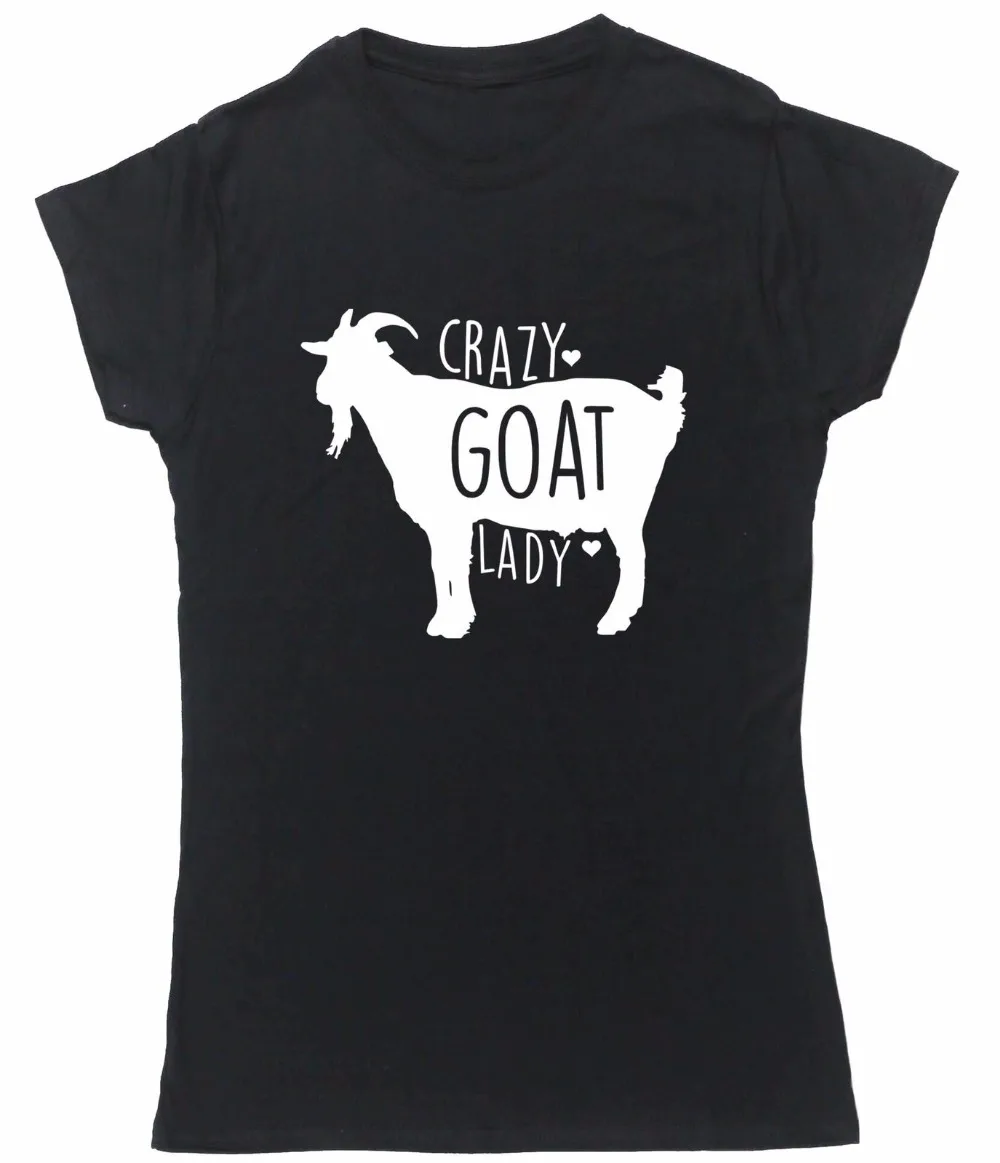 Женские топы Crazy goat lady футболки подарки Прямая поставка | Женская одежда