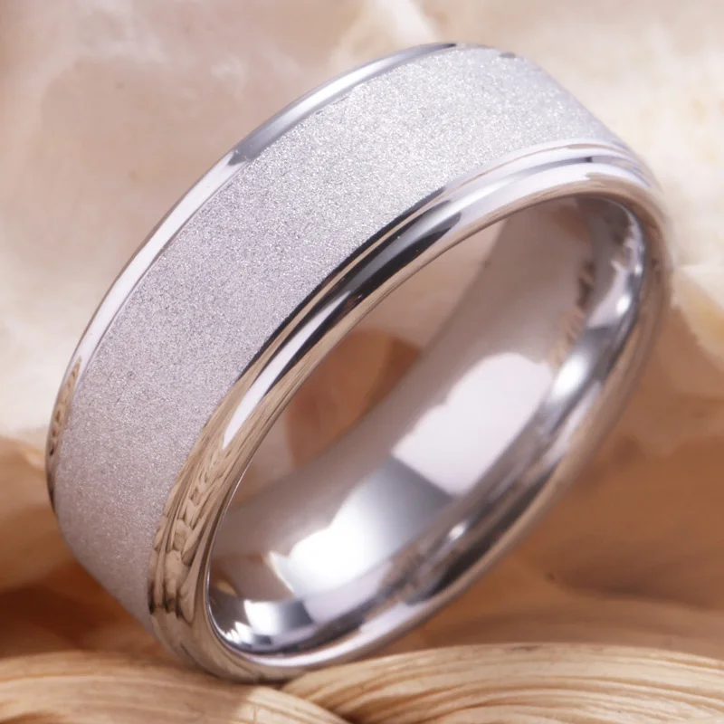 Women's Men's Ring 8MM Silver Tone Tungsten Carbide Wedding Band Rings Sandblasted Finish Comfort Fit Size 6 to 13
Women's Men's Ring 8MM Silver Tone Tungsten Carbide Wedding Band Rings Sandblasted Finish Comfort Fit Size 6 to 13