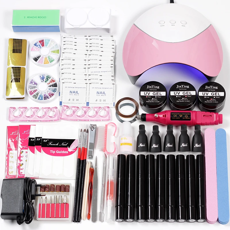 Nail art Acrylic Nail kit 9pcs One Step Gel Varnish &6w/36w/48w/80w Nail Lamp+Electric Manicure Handle Tool Set for Manicure set
Nail art Acrylic Nail kit 9pcs One Step Gel Varnish &6w/36w/48w/80w Nail Lamp+Electric Manicure Handle Tool Set for Manicure set