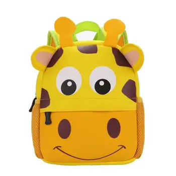 

Neoprene Children 3D Kids bag Cute Animal Design Backpack Toddler Kid School Bags Kindergarten Cartoon Bag Giraffe Monkey Owl