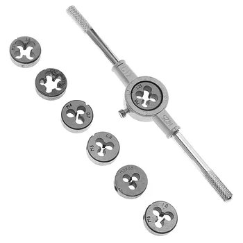 8pcs/lot Cylindrical Pipe Thread Tap Wrench Die Set Twist Suit support Inside Chip Removal for Hand / Machine Use Accessories
8pcs/lot Cylindrical Pipe Thread Tap Wrench Die Set Twist Suit support Inside Chip Removal for Hand / Machine Use Accessories