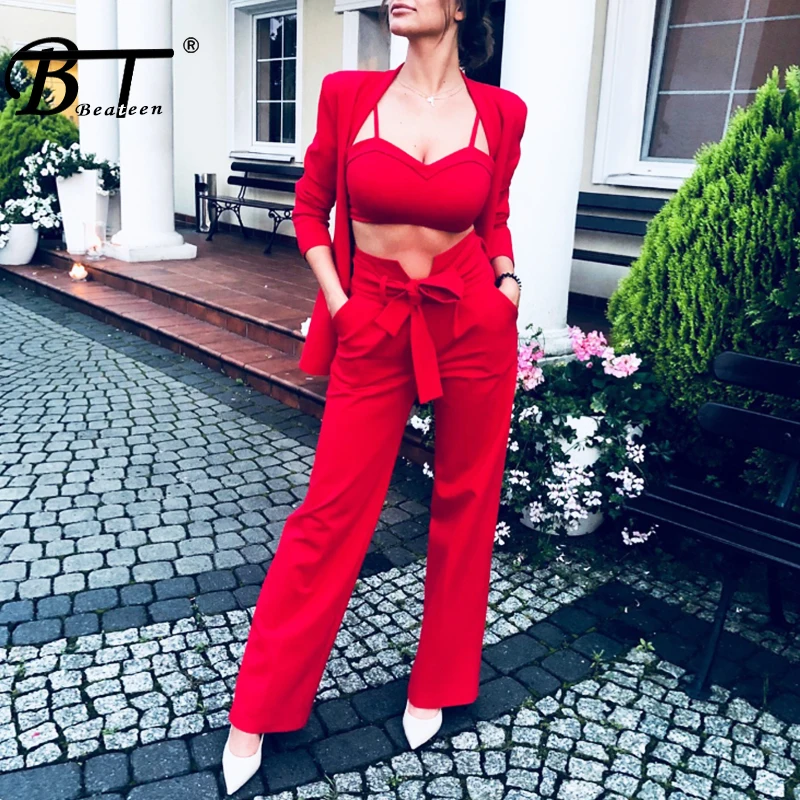 Beateen 2018 New Autumn Winter 3 Piece Blazer Suit Sets Sexy Crop Top Pants With Blazer Sexy Party Sweet Full Sleeve Fashion
Beateen 2018 New Autumn Winter 3 Piece Blazer Suit Sets Sexy Crop Top Pants With Blazer Sexy Party Sweet Full Sleeve Fashion