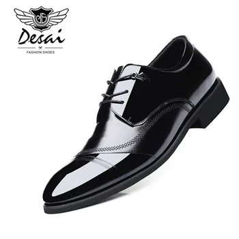 DESAI Brand Genuine Leather Formal Shoes Man Business Soft Bottom Men Shoes Pointed Top Shoes Fashion Wedding Shoe Spring New
DESAI Brand Genuine Leather Formal Shoes Man Business Soft Bottom Men Shoes Pointed Top Shoes Fashion Wedding Shoe Spring New