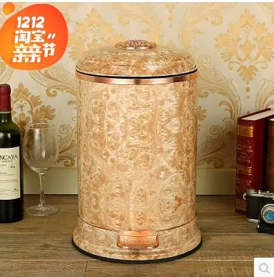 European Luxury Marble lines Stainless trash can metal waste bin for trash bag holder garbage bin for home decoration LJT023
European Luxury Marble lines Stainless trash can metal waste bin for trash bag holder garbage bin for home decoration LJT023