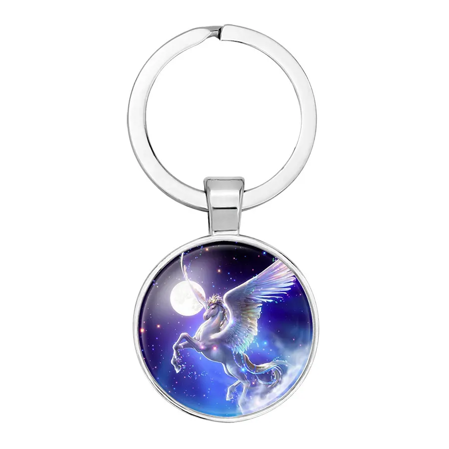 NingXiang New Arrival Unicorn Glass Cabochon Key Chain Pegasus Fly Horse Car Key Ring Key Holder Women Men Girl Jewelry Gift
NingXiang New Arrival Unicorn Glass Cabochon Key Chain Pegasus Fly Horse Car Key Ring Key Holder Women Men Girl Jewelry Gift