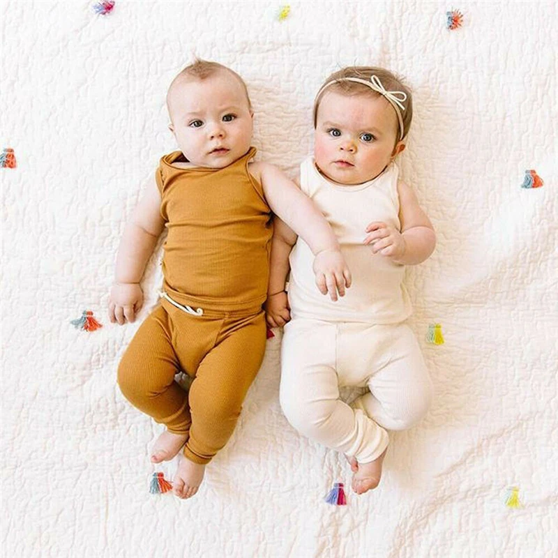 New Two Piece Set Newborn Kid Baby Boy Girl Clothes O Neck Sleeveless Tops Elastic Long Pants Fashion Casual Outfit Summer 2019
New Two Piece Set Newborn Kid Baby Boy Girl Clothes O Neck Sleeveless Tops Elastic Long Pants Fashion Casual Outfit Summer 2019
