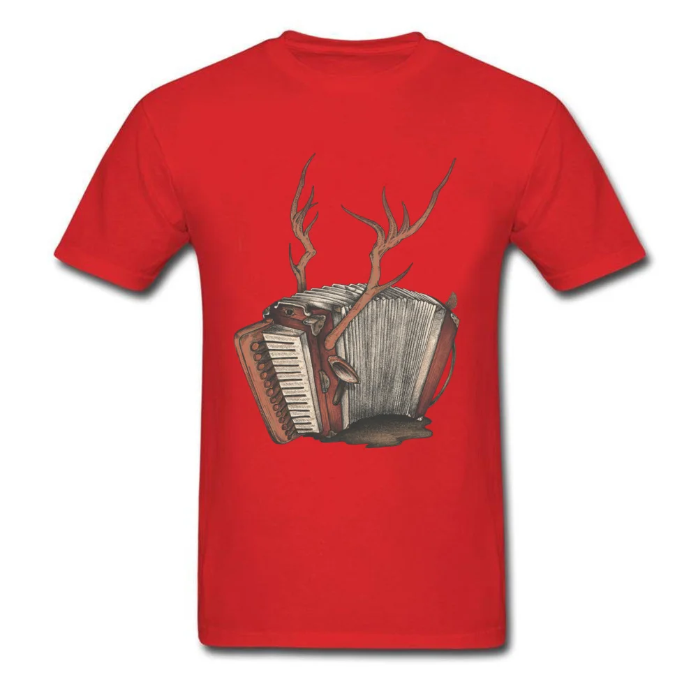 Hey Folk Im Magic Accordion Short Sleeve Tops & Tees Crew Neck 100% Cotton Men Tshirts Casual Tee Shirts Cute Drop Shipping Hey Folk Im Magic Accordion red