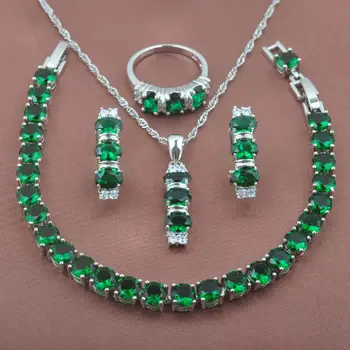 Fabulous Green Zirconia Women's Jewelry Sets Bracelet Silver Color Necklace Pendant Earrings Ring YZ0156
Fabulous Green Zirconia Women's Jewelry Sets Bracelet Silver Color Necklace Pendant Earrings Ring YZ0156