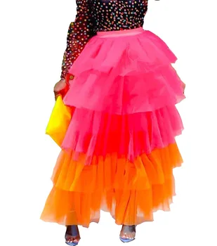 Lolita New Hot Sale Polyester Voile Empire Patchwork A-line Saia Midi Multicolor Cake Skirt Sexy Europe And America
Lolita New Hot Sale Polyester Voile Empire Patchwork A-line Saia Midi Multicolor Cake Skirt Sexy Europe And America