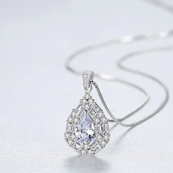 Fashion Drop Design S925 All-around Sterling Silver Set with 3A Zircon Female Necklace
Fashion Drop Design S925 All-around Sterling Silver Set with 3A Zircon Female Necklace