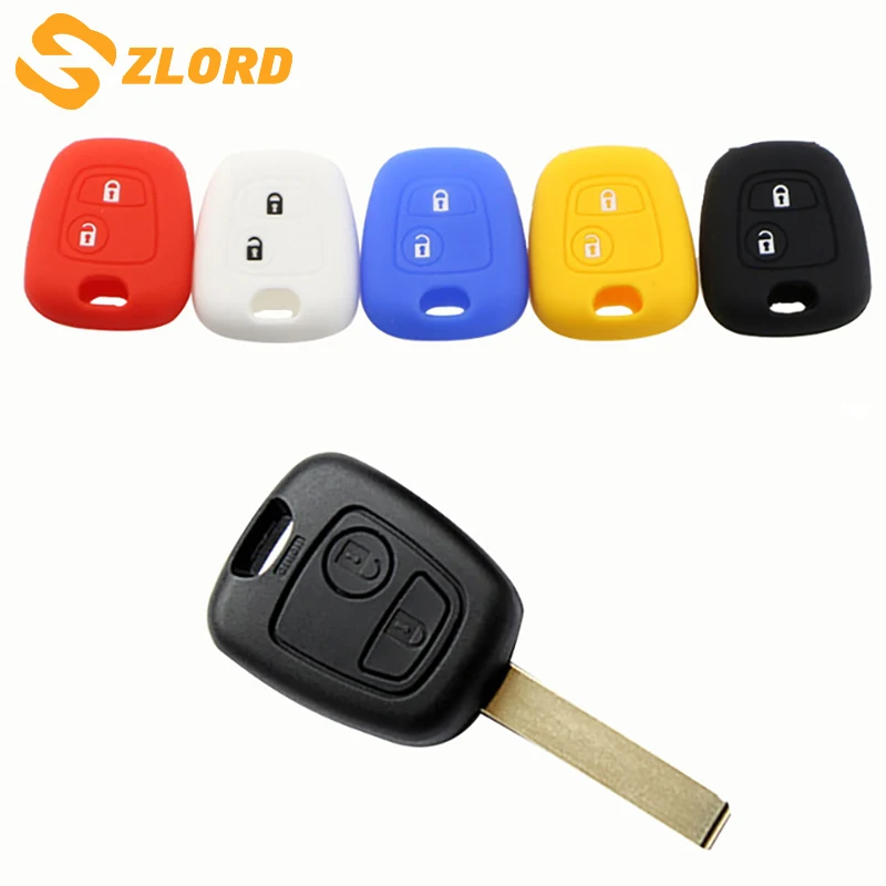 Zlord 2 Buttons Silicone Remote Key Cover Case Cover for Citroen C1 C2 C3 Pluriel C4 C5 C8 Xsara Picasso for Peugeot 206 307 207
Zlord 2 Buttons Silicone Remote Key Cover Case Cover for Citroen C1 C2 C3 Pluriel C4 C5 C8 Xsara Picasso for Peugeot 206 307 207
