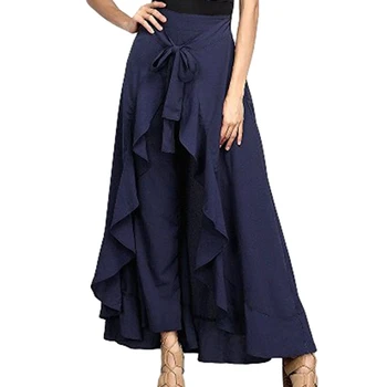 EFINNY Wrap Skirts Women Casual Fashion Navy Chiffon Tie-Waist Ruffle Wide Leg Loose Pants
EFINNY Wrap Skirts Women Casual Fashion Navy Chiffon Tie-Waist Ruffle Wide Leg Loose Pants