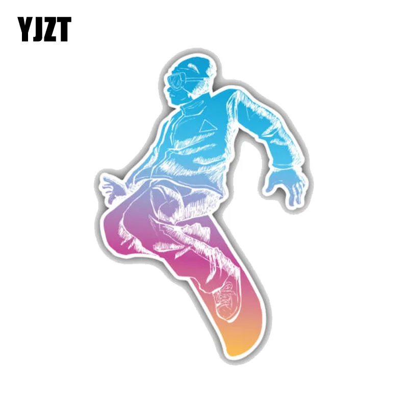 YJZT 8.7CM*12.7CM Colorful Snowboarder Silhouette PVC Decoration Car Sticker 11-00136
YJZT 8.7CM*12.7CM Colorful Snowboarder Silhouette PVC Decoration Car Sticker 11-00136