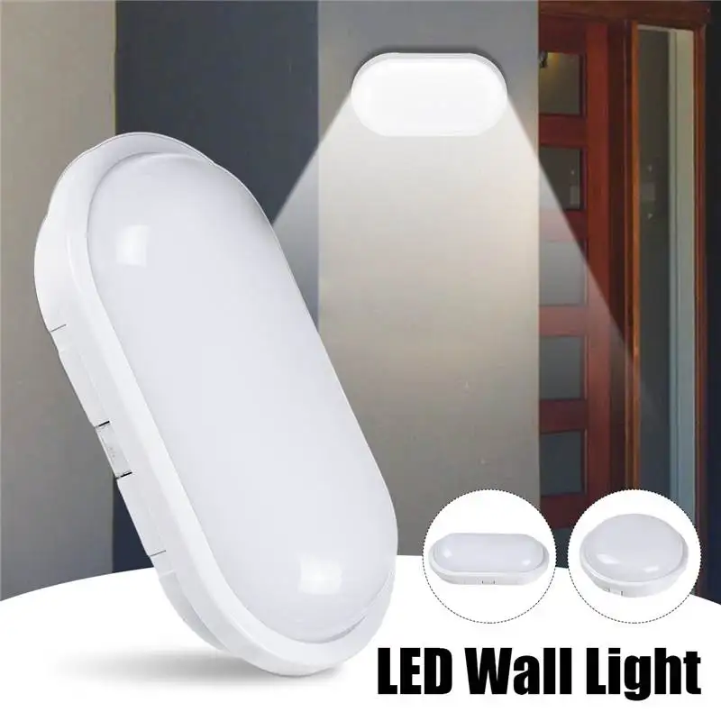 

AC85-265V 16W 20W LED Wall Lamp Moistureproof Porch Light Surface mounted Round Oval Shape for Outdoor Garden Bathroom light