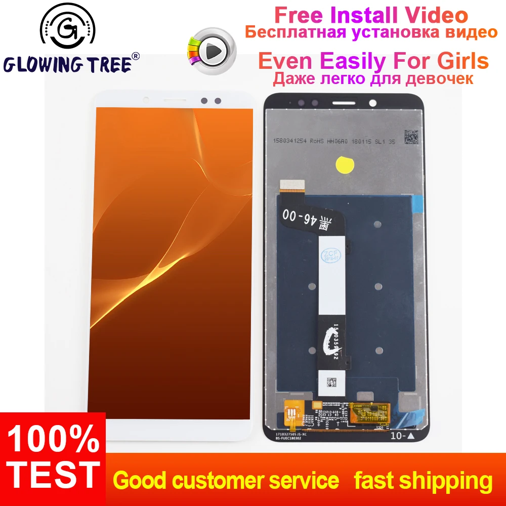 For Xiaomi Redmi Note 5 Pro Note 5 LCD Display Panel Screen Module + Touch Screen Digitizer Sensor Assembly
For Xiaomi Redmi Note 5 Pro Note 5 LCD Display Panel Screen Module + Touch Screen Digitizer Sensor Assembly