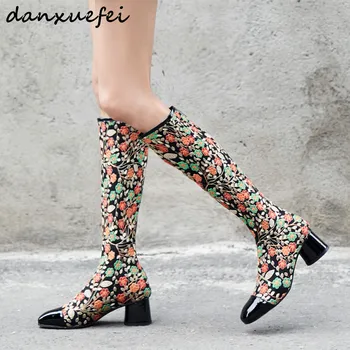 Women's Embroidered flowers spring new high heel knee high boots bordered fashion female knight long boots shoes for women sale
Women's Embroidered flowers spring new high heel knee high boots bordered fashion female knight long boots shoes for women sale