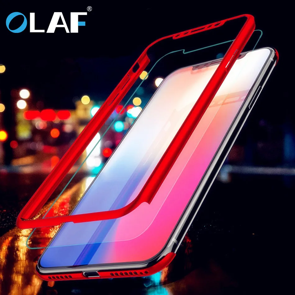 OLAF Phone Case cover For iphone X 6 7 8 6S Plus Case With Tempered Glass Luxury 360 Degree All care Protection Full Cover Cases
OLAF Phone Case cover For iphone X 6 7 8 6S Plus Case With Tempered Glass Luxury 360 Degree All care Protection Full Cover Cases