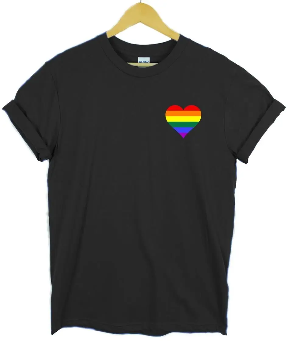 Rainbow Heart Gay Pride Rainbow Flag Lgbt T Shirt Tee Pocket Print Colour Cool Casual Pride T Shirt Men Unisex
Rainbow Heart Gay Pride Rainbow Flag Lgbt T Shirt Tee Pocket Print Colour Cool Casual Pride T Shirt Men Unisex