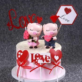 Valentine's Day Baking Cake Decoration Cute Pig Cartoon Doll Birthday Party Decoration Pig Year Couple Piglet Dress Up
Valentine's Day Baking Cake Decoration Cute Pig Cartoon Doll Birthday Party Decoration Pig Year Couple Piglet Dress Up