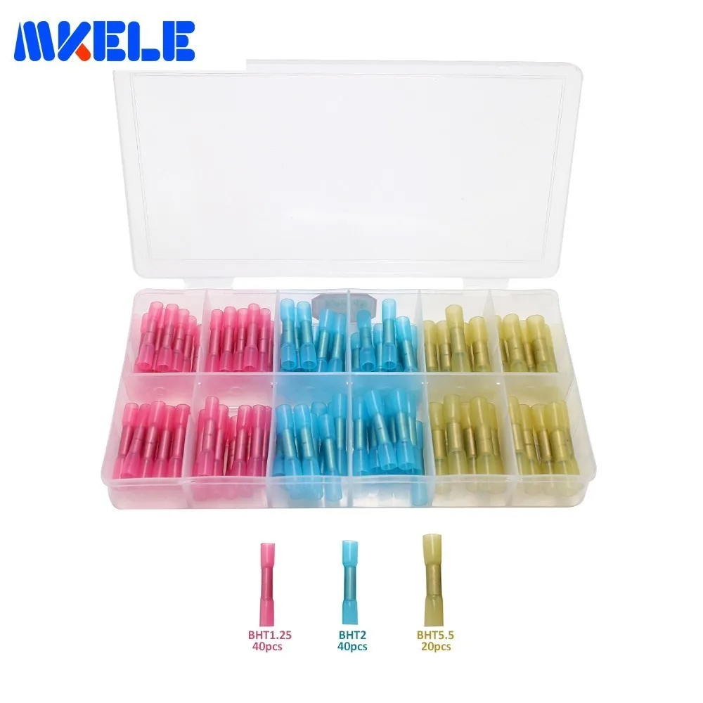 Insulated Terminals 100pcs/Box Heat Shrink Butt Connectors Cable Wire Connector GP-H016 Assorted Insulated Electrical Makerele
Insulated Terminals 100pcs/Box Heat Shrink Butt Connectors Cable Wire Connector GP-H016 Assorted Insulated Electrical Makerele