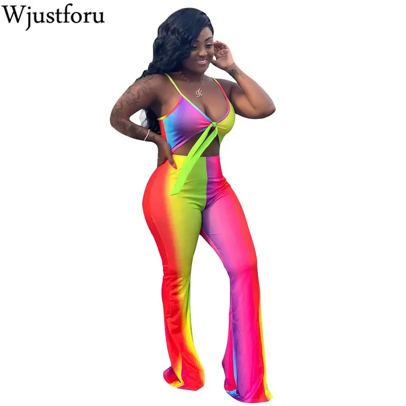 Wjustforu Gradient Beach Wide Leg Jumpsuit Women Sexy Hollow Out Bandage Printing Bodysuit Off Shoulder Bodycon Casual Jumpsuit 
Wjustforu Gradient Beach Wide Leg Jumpsuit Women Sexy Hollow Out Bandage Printing Bodysuit Off Shoulder Bodycon Casual Jumpsuit