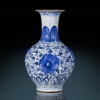 Jingdezhen Ceramic Vases Flower vase Chinese Antique Official Kiln Hand-painted Blue And White vase Living Room Porcelain vase
Jingdezhen Ceramic Vases Flower vase Chinese Antique Official Kiln Hand-painted Blue And White vase Living Room Porcelain vase