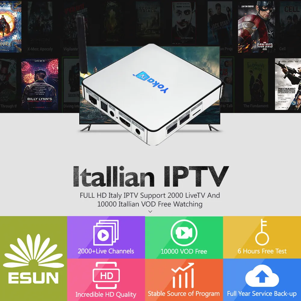 

2000+Italy-TV KB2 Android TV Box 2GB/32GB Amlogic S912 Spain/UK/Europe/ItalyVOD/Portugal/EX-YU/Albania/xxx set top box