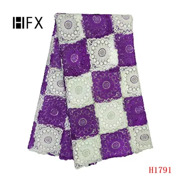 HFX African Lace Fabric 2019 Purple/White Nigeria Embroidered High Quality Guipure Lace Plaid Design Cord Lace Fabric X1791
HFX African Lace Fabric 2019 Purple/White Nigeria Embroidered High Quality Guipure Lace Plaid Design Cord Lace Fabric X1791