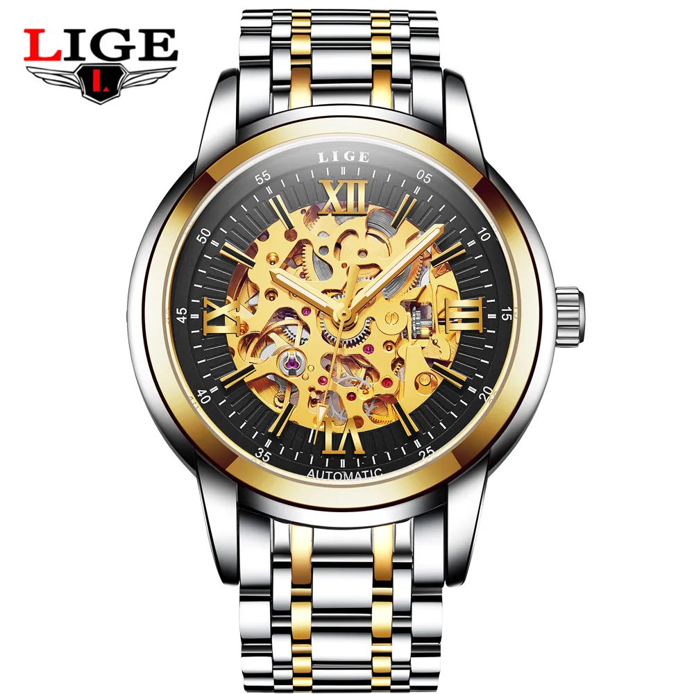 LIGE Men's Skeleton Watch Hollow Fashion Luxury Stainless Steel Men Automatic Mechanical Watch Male Clock relogio masculino
LIGE Men's Skeleton Watch Hollow Fashion Luxury Stainless Steel Men Automatic Mechanical Watch Male Clock relogio masculino