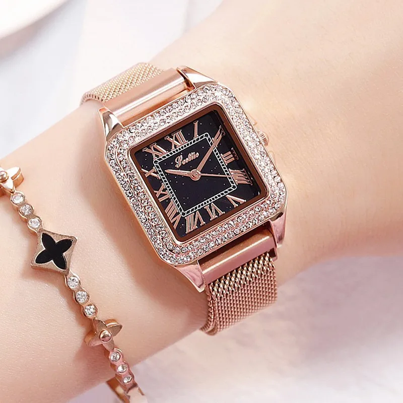 Top Luxur Brand Crystal Women Watches Fashion Magnet Buckle Dress Quartz Women Watch Ladies Stainless Steel Watch Women Clocks
Top Luxur Brand Crystal Women Watches Fashion Magnet Buckle Dress Quartz Women Watch Ladies Stainless Steel Watch Women Clocks