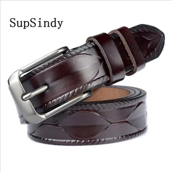 SupSindy Leather Belts for women Pin Buckle Punk luxury famale Waistband Black Genuine Leather women Belt for jeans high quality
SupSindy Leather Belts for women Pin Buckle Punk luxury famale Waistband Black Genuine Leather women Belt for jeans high quality