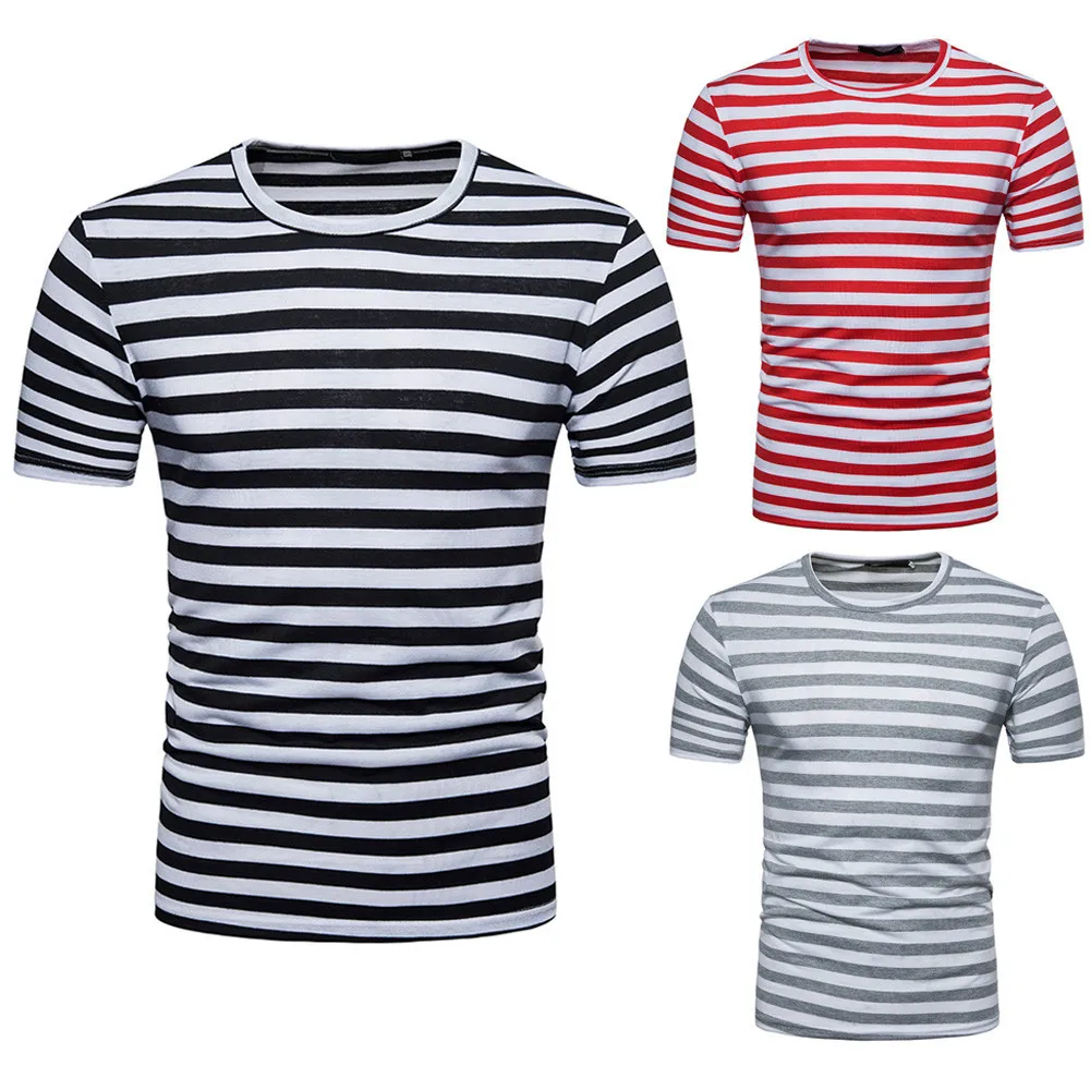 Men's Summer Casual soft and comfortable Stripe Round Neck Pullover T-shirt Top Blouse L50/0128
Men's Summer Casual soft and comfortable Stripe Round Neck Pullover T-shirt Top Blouse L50/0128