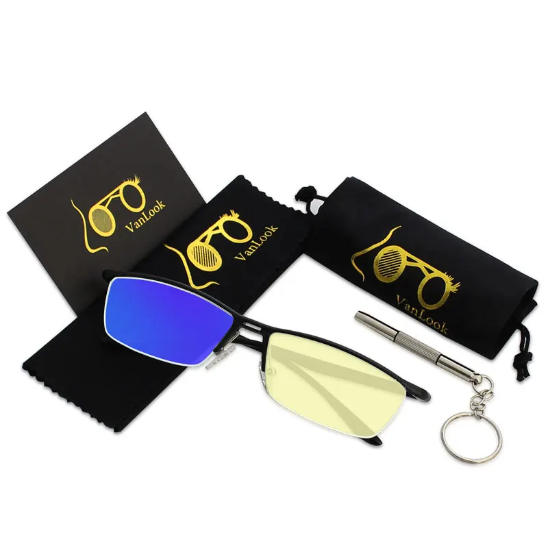 Blue Light Blocking Men's Computer Glasses Transparent Spectacles Anti Blueray Protective Eyewear Magnesium Aluminum Yellow Lens
Blue Light Blocking Men's Computer Glasses Transparent Spectacles Anti Blueray Protective Eyewear Magnesium Aluminum Yellow Lens