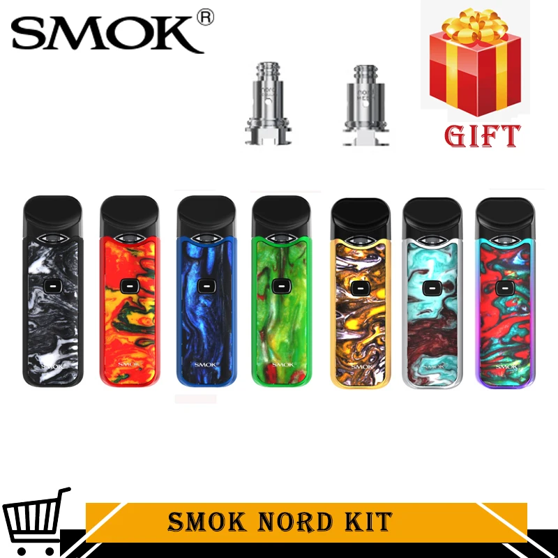 

Smok Nord Pod Starter Kit Electronic Cigarette 1100mAh Battery 3ML Cartridge Atomizer Nord Mesh coil Vape Vaporizer