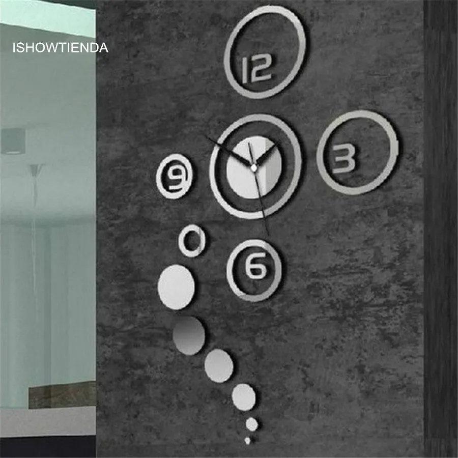 ISHOWTIENDA New Arrival Hot Sale DIY 3D Home Modern Decoration Crystal Mirror Room Wall Clock Silver Drop ship & Wholesale
ISHOWTIENDA New Arrival Hot Sale DIY 3D Home Modern Decoration Crystal Mirror Room Wall Clock Silver Drop ship & Wholesale